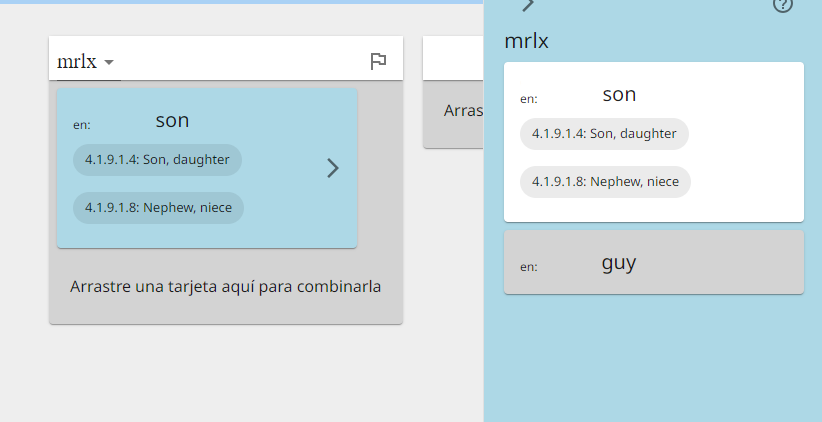 Combinar duplicados acepciones combinadas